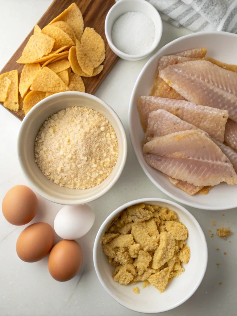 tortilla crusted tilapia air fryer ingredieants